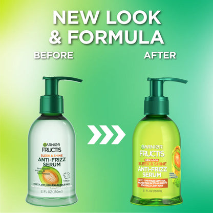 Garnier Fructis Frizz Control Hair Serum with Kera System Argan Oil, All Hair Types, 5.1 fl oz