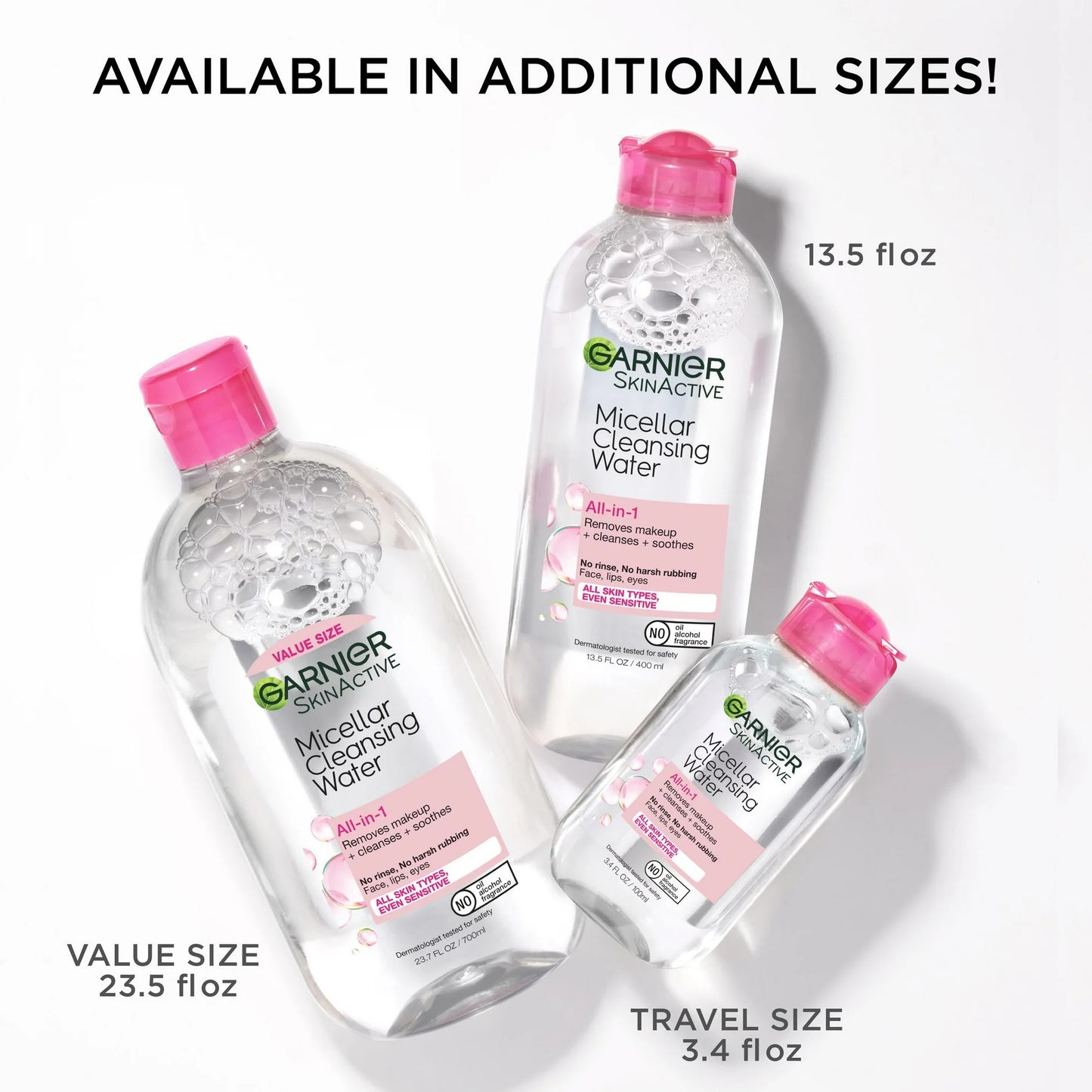 Garnier Micellar Cleansing Water 400ML Pink Feature Only 13.5 fl oz