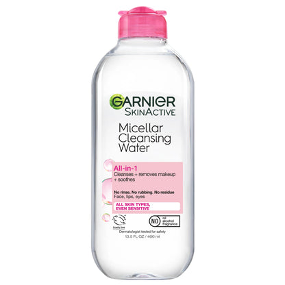 Garnier Micellar Cleansing Water 400ML Pink Feature Only 13.5 fl oz